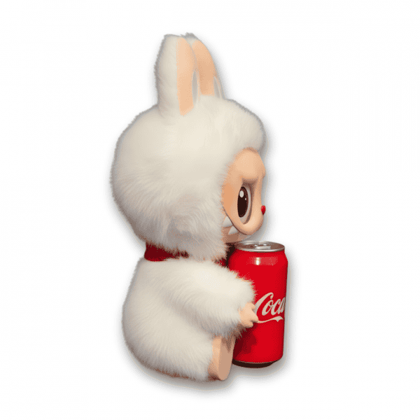 3-4 view Labubu x Coca-Cola Happy Factor Plush