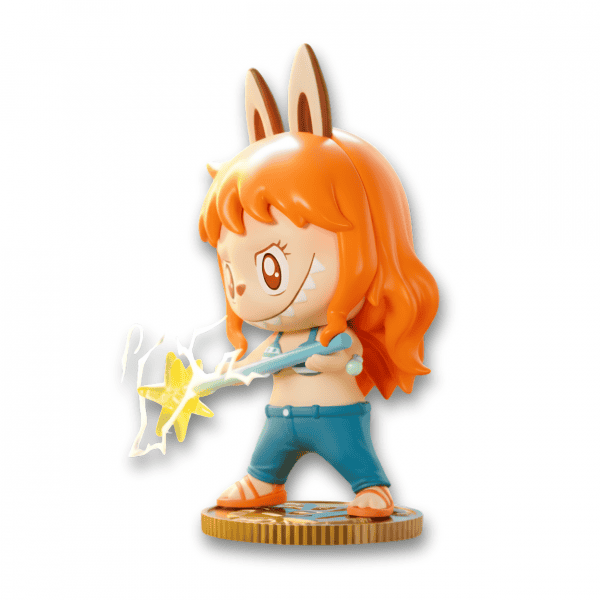 3-4 view Labubu x One Piece Nami Figure