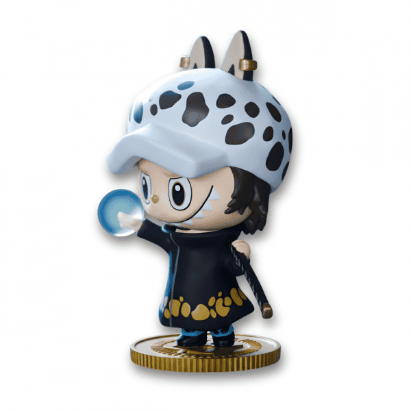3-4 view Labubu x One Piece Trafalgar Law Figure