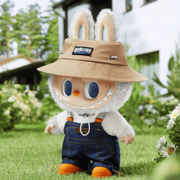 Labubu Fall in Wild Plush Doll giant in action