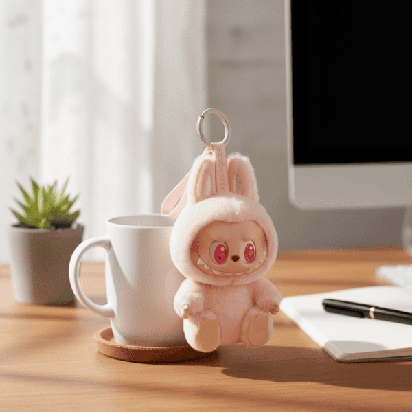 Labubu Have a Seat Dada on a desk