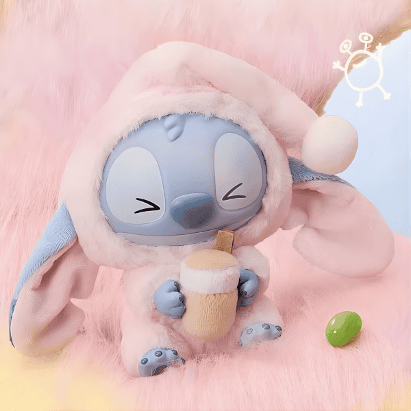Labubu Stitch Milk Tea Design