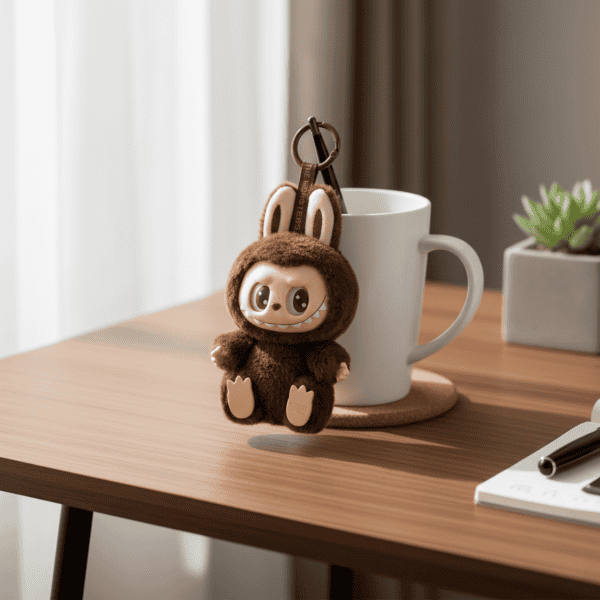 Labubu have a seat secret edition duoduo on a desk