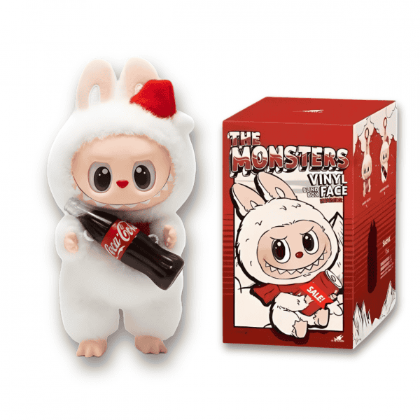 Labubu x Coca-Cola Vinyl Plush and box
