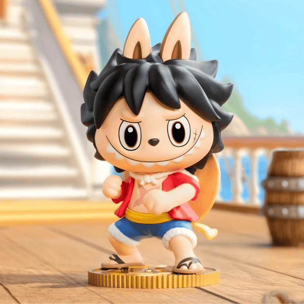 Labubu x One Piece Monkey D. Luffy Figure in action