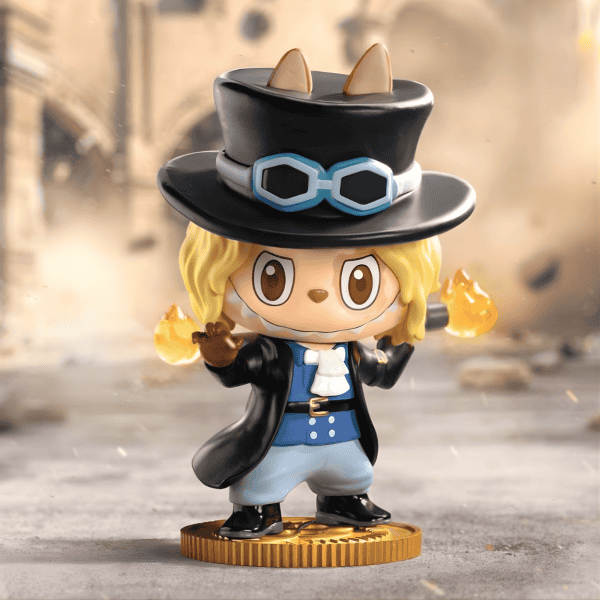 Labubu x One Piece Sabo Figure in action