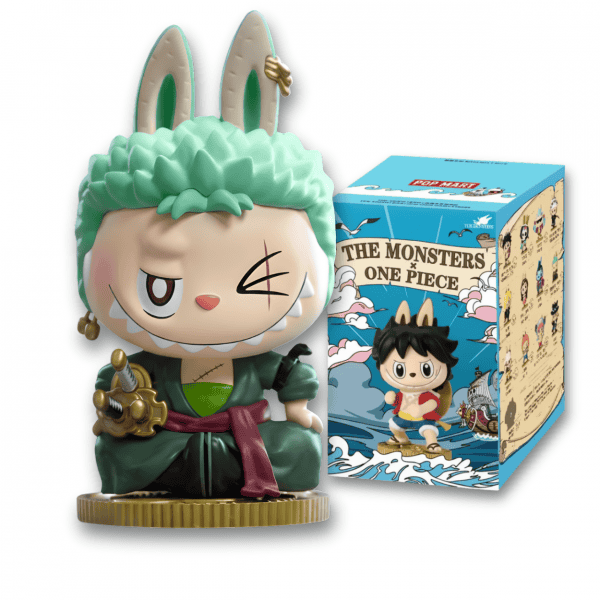 Labubu x One Piece Roronoa Zoro Figure and box