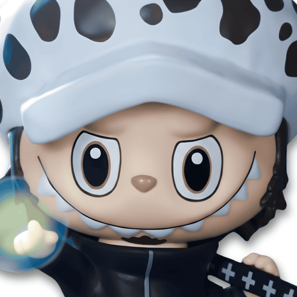 Zoom face Labubu x One Piece Trafalgar Law Figure