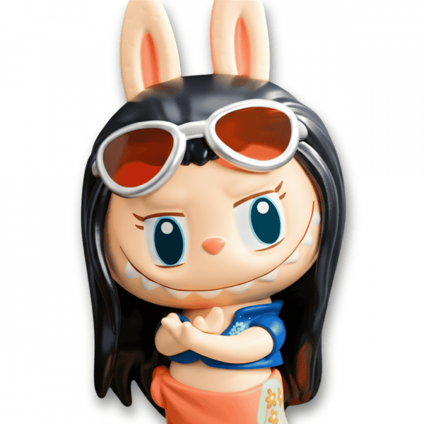 Zoom face Labubu x One Piece _ Nico Robin Figure