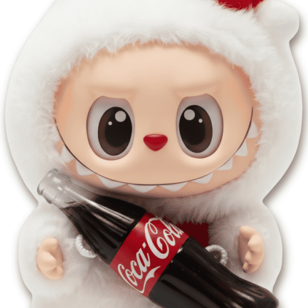 zoom face Labubu x Coca-Cola Vinyl Plush