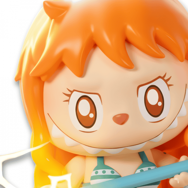 zoom face Labubu x One Piece Nami Figure