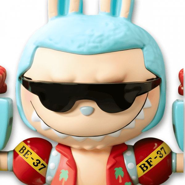 zoom face Labubu x One Piece _ Franky Figure