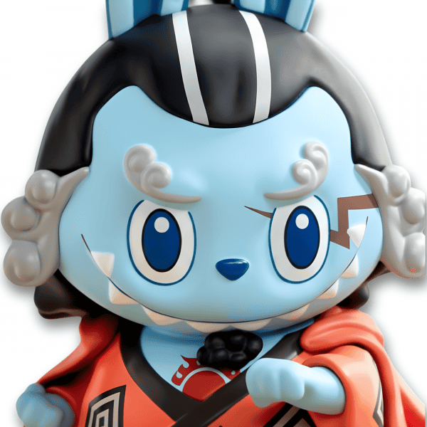 zoom face Labubu x One Piece Jinbe Figure
