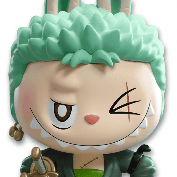 zoom face Labubu x One Piece Roronoa Zoro Figure