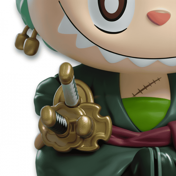 zoom swords Labubu x One Piece Roronoa Zoro Figure